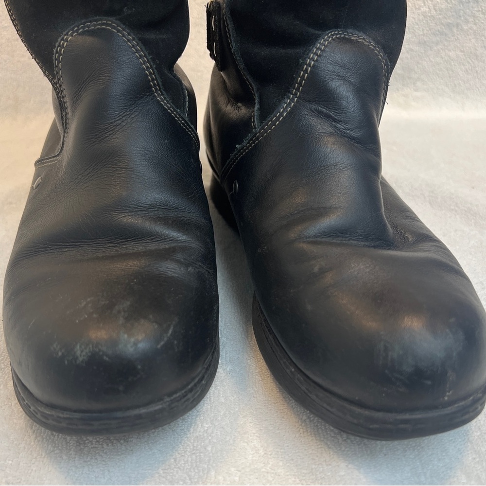 PAJAR Women's Black Leather & Suede Boots with Shearling Lining - Picture 5 of 6